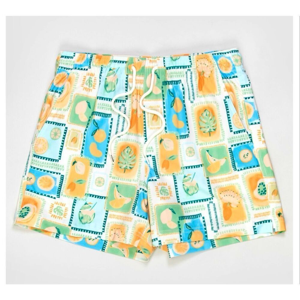 RSQ  - NWT Men's Citrus 5" Swim Shorts, Size Large